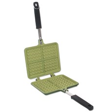 電磁爐適用單柄鈦不沾方形鬆餅烤盤, 18 x 15 x 3 厘米, 1個