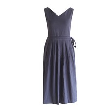 All High 女用側邊開衩圍裙 長度 105 x 上方寬度 37 x 下方寬度 56 cm, 03 海軍藍, 1個