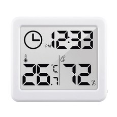 Market Plan LCD 數位溫濕度計, 白色, 1個