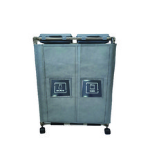 Decozin Duo分類回收箱 不織布, 灰色的, 2個