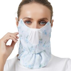 마켓감성 야외활동 플라워 마스크, 타입2, 1개