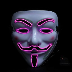 P&B UNITY LED V怪客面具, 1個, 10 粉紅色