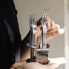 Good Mood 304甜點茶叉 6入+立式叉子架組, 1組, 單色