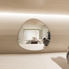 Maad 黏貼式 硬質塗層 不規則形 壓克力鏡 鵝卵石 M, 無框