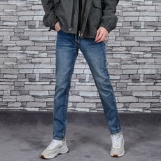 타운클로 남성용 스판매트 히든 밴딩 워싱 청바지 J6302