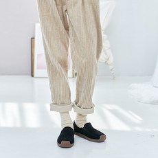 여성용 스웨이드 패션 고무창 어퍼치 플랫슈즈