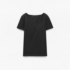 미쏘 여성용 스퀘어넥 반팔 티셔츠