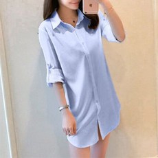 Doobom 女款 Awesome 長版寬鬆襯衫