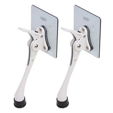 LIVINGiF 免鑽孔黏貼式一鍵馬蹄門擋組 白色 大, 2套