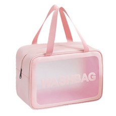 Gieni 沐浴游泳防水雙提把收納包 粉色 XL, 1個, 粉紅色