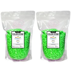 Rora Pet 魚缸裝飾螢光石袋, 螢光綠, 2個