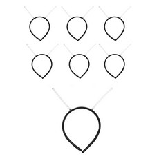 PARTY 09 DIY 彈簧髮箍, 黑色, 7個