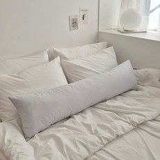 I'm Living 純棉60支紗扁平多用途身體抱枕, 灰色