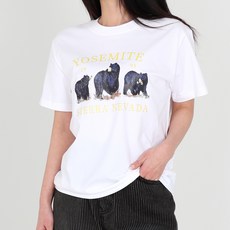 닷이프 여성용 쓰리 베어 반팔 티셔츠 T24SS1-A0167
