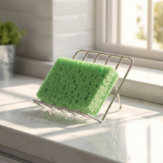 람스홈 스테인레스 수세미 물빠짐 거치대 미니, 실버, 1개