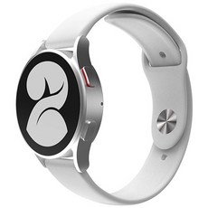 신지모루 갤럭시워치 호환 실리콘 밴드 스트랩, 화이트, 1개