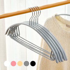 Back to Basics 防肩角防滑鋼製衣架, 灰色, 10個