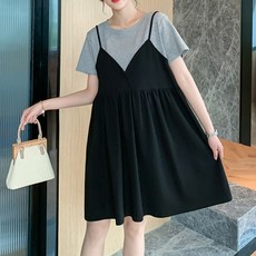 빈템 블랙 임부 원피스