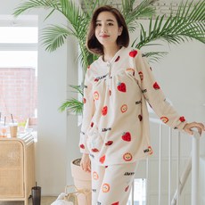 DS DOSSY 女款貂絨睡衣上下套裝