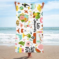 索尼奧 海底世界沙灘墊巾 70 x 150 cm, TYPE04, 1個