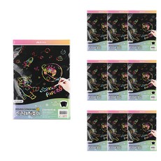 Uniart 9000 刮畫紙 B4, 混合顏色, 10個