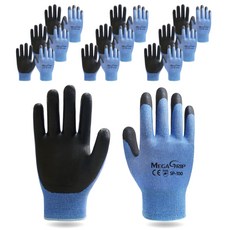 Megagrip 涼感貼合塗層工作手套 SP-100 L, 藍色, 10個