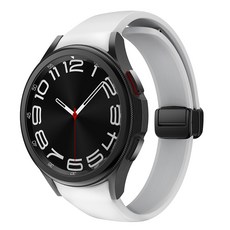 HAMATE Galaxy Watch 磁吸扣式纖薄矽膠錶帶, 淺灰色