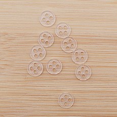 ButtonKing 高級大衣夾克暗釦 9mm, 透明, 100個