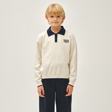 MaritheFrancoisGirbaud 兒童款小經典Logo翻領針織套頭衫