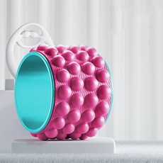 soonZAM 伸展背部按摩 初學者居家訓練 瑜珈皮拉提斯滾輪, 粉紅色, 1個