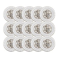 ButtonKing 奢華2 Era Coat 鈕扣 18mm, 鎳色白色, 15個