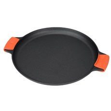 snowline 雙耳鑄鐵平底烤盤 黑色, 1個, 35厘米