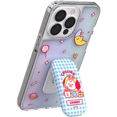 BT21 아이컬러즈 파티 타임 클릭 스탠드 톡 홀로그램 휴대폰 케이스