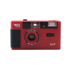 Vibe復古膠片相機玩具相機, 501F（紅）, 1個