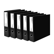 Alpha 合紙 D型環 A4 活頁夾 KD303 三孔 5公分, 黑色, 5入