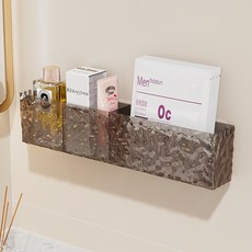 PEONIST 多功能壁掛黏貼式排水浴室置物架, 黑色, 1個