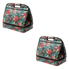 三角拉鍊野餐包 YT_RA1115 2入, 花朵圖案
