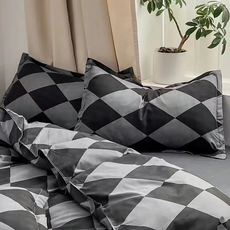 Blue Cozy 滾邊純棉枕頭套