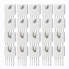 KOKKOPIN 強力一字型 10入 + U字型 10入, 白色, 1套