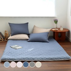 韓國 amante Cottonbell 純棉絎縫床墊套, 墨藍色