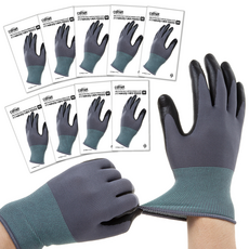 comet NBR 多用途工作安全手套, 10個, 藍綠