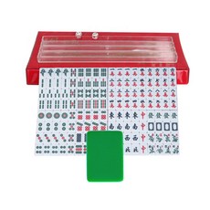 Fun Gamble 麻將 144 Dec 24mm+骰子 2p+尺子 4p 套組, 綠色