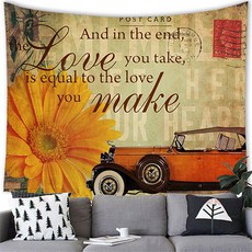 빈티지한 레트로 글로벌 런던 패브릭 포스터 태피스트리, 18