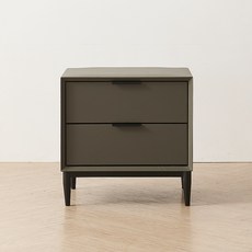 CASA REVE Ive 床邊櫃, PU皮革 灰色, 1個