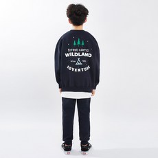 고스트리퍼블릭 아동용 백 프린팅 맨투맨 트레이닝 상하의 세트 JTS 19721