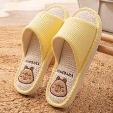 PEONIST 四季透氣防滑居家拖鞋, 1個, 黃色