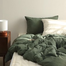 FLORA Topaz 生物水洗60支高密度純棉鋪棉被床墊套組, 綠色