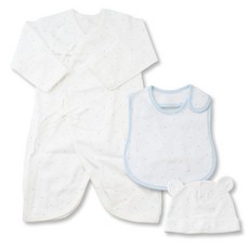 babybear 嬰兒印花蝴蝶衣+帽子+圍兜