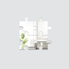 홈플로우 조각조각 나의 공간을 맞추다 퍼즐 아크릴 미러 월데코 4p