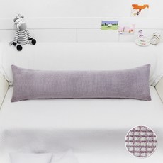 베드앤데코 에브리데이 극세사 바디필로우커버 솜포함, 체크와인